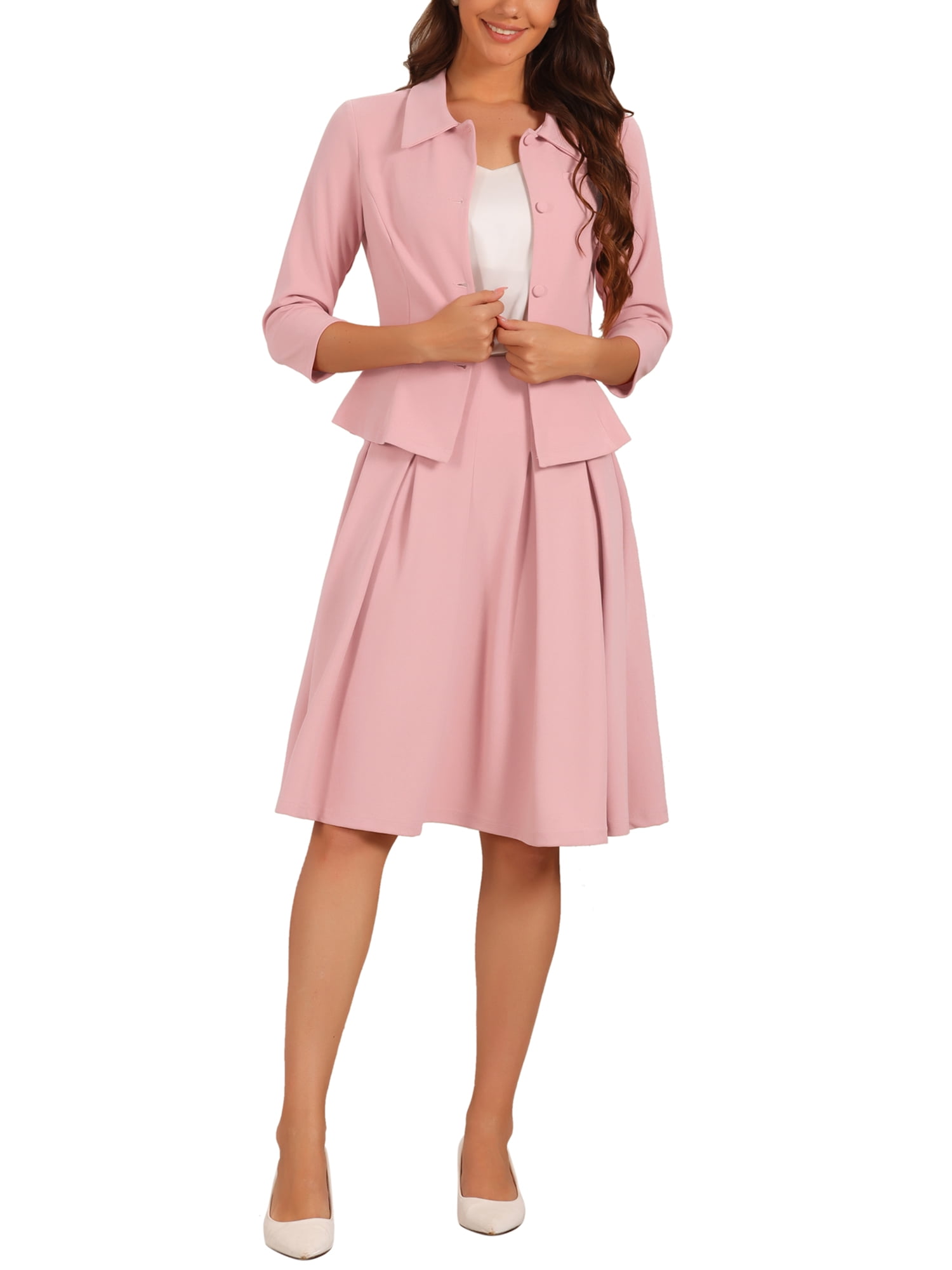 Women's Skirt Suits Casual Two Piece Sets