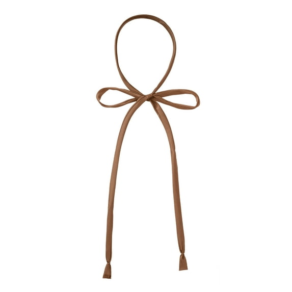 INSPIRE CHIC Solid Color Bowtie Bowknot For Women Men Self Tie Bow Ties Neckwear Coffee One Size