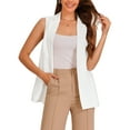thumbnail image 1 of INSPIRE CHIC Suit Vest for Women's Fashion Button Up Belt V Neck Sleeveless Waistcoat, 1 of 6