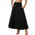 thumbnail image 1 of INSPIRE CHIC Summer Maxi Skirt for Women's Casual Elastic High Waist Boho Long Skirts, 1 of 6