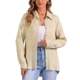 thumbnail image 1 of INSPIRE CHIC Textured Blouse for Women's Button Down Long Sleeve Shirt Casual Office Tops, 1 of 5