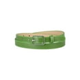 thumbnail image 1 of INSPIRE CHIC Thin Waist Belts for Women Rectangle Pin Buckle Skinny Leather Belt for Pants Dress Fit waist 78-95cm/30.7-37.4" Green, 1 of 4