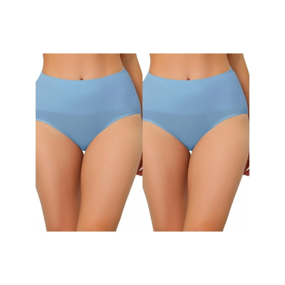 NOMADIC NOOK Underwear for Women High Waist Shaping Tummy Control Panties Breathable Brief 2 Packs