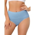 thumbnail image 1 of INSPIRE CHIC Underwear for Women High Waist Shaping Tummy Control Panties Breathable Brief L Blue, 1 of 4