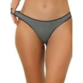 thumbnail image 1 of Allegra K Underwear for Women Low-Rise Contract Color Bikini Sporty Sweat-Absorbing Thongs, 1 of 4