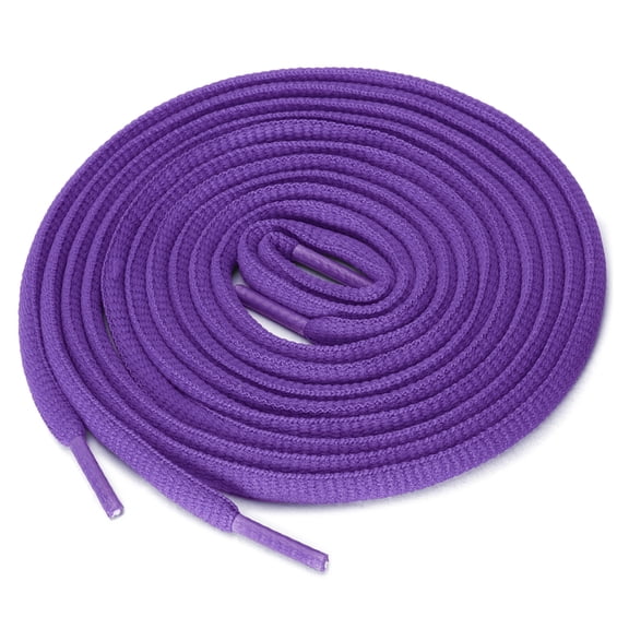 INSPIRE CHIC Unisex 2 Pairs Half Round Oval Shoelaces for Boots Athletic Sneakers Dark Purple 160 cm/63"