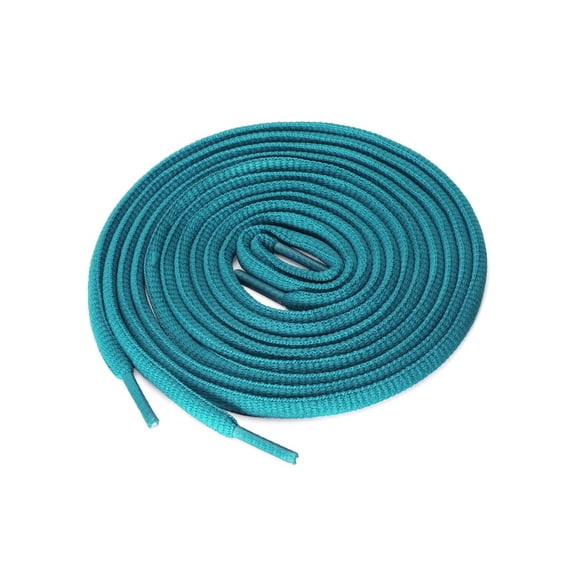 INSPIRE CHIC Unisex 2 Pairs Half Round Oval Shoelaces for Boots Athletic Sneakers Peacock Blue 150 cm/59"