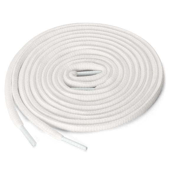 INSPIRE CHIC Unisex 2 Pairs Half Round Oval Shoelaces for Boots Athletic Sneakers White 100 cm/39.5"