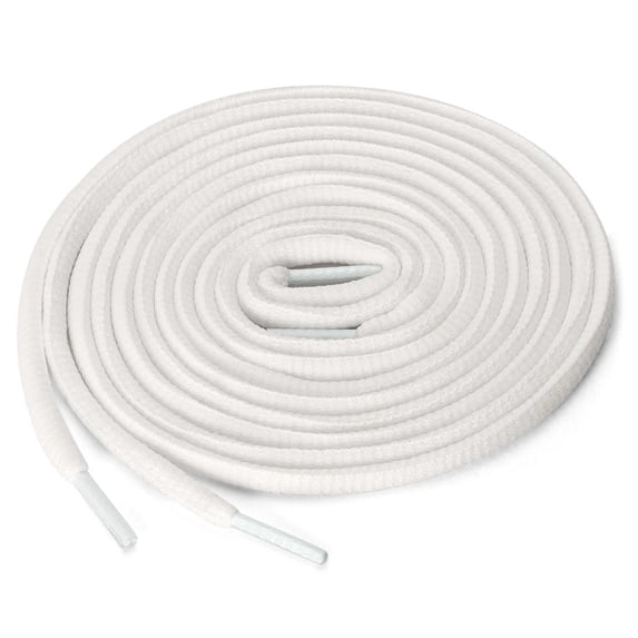 INSPIRE CHIC Unisex 2 Pairs Half Round Oval Shoelaces for Boots Athletic Sneakers White 100 cm/39.5"