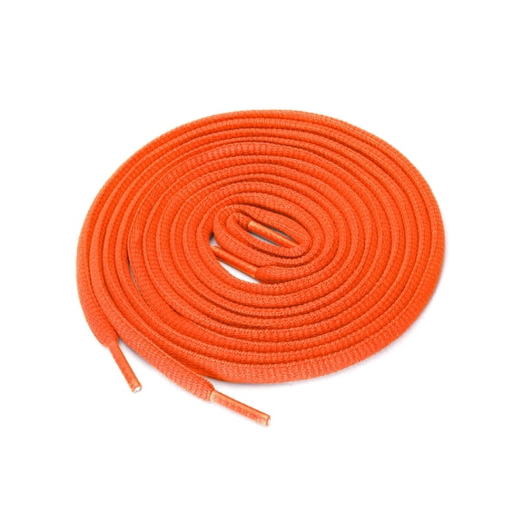 INSPIRE CHIC Unisex 2 Pairs Half Round Oval Shoelaces for Boots Athletic Sneakers Yellow Orange 120 cm/47.2"