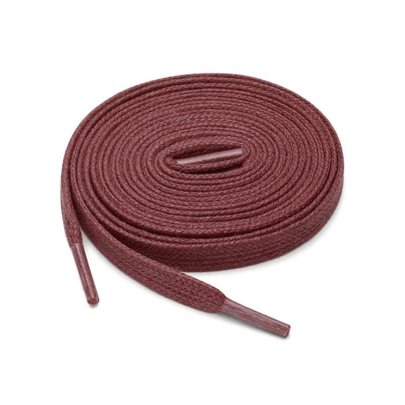 INSPIRE CHIC Unisex 2 Pairs Waxed Cotton Flat Shoelaces for Work Boots Casual Shoes Burgundy 70cm / 27.55"