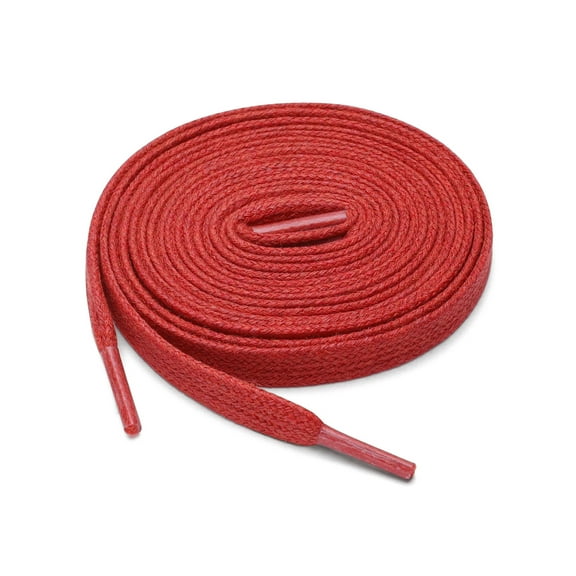 INSPIRE CHIC Unisex 2 Pairs Waxed Cotton Flat Shoelaces for Work Boots Casual Shoes Red 120cm / 47.24"