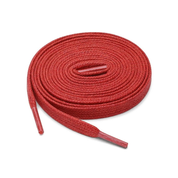 INSPIRE CHIC Unisex 2 Pairs Waxed Cotton Flat Shoelaces for Work Boots Casual Shoes Red 180cm / 70.86"