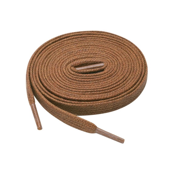 INSPIRE CHIC Unisex 2 Pairs Waxed Cotton Flat Shoelaces for Work Boots Casual Shoes Red Brown 60cm / 23.62"