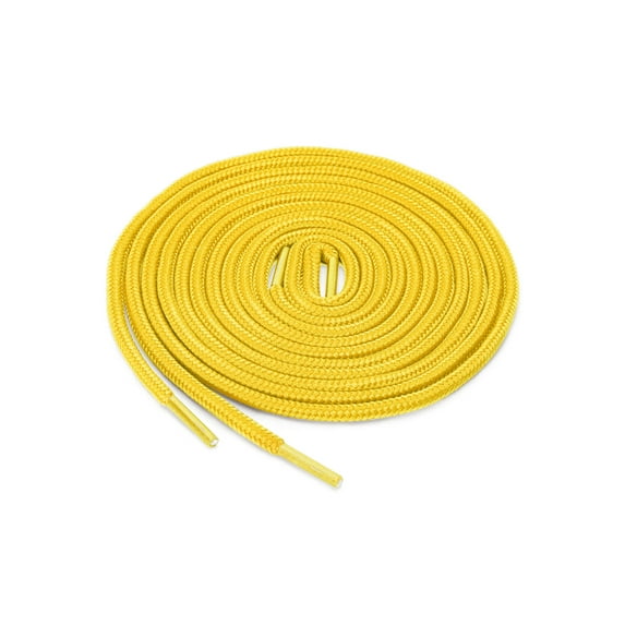INSPIRE CHIC Unisex 1/5" Thick 2 Pairs Round Shoelace for Casual Sneakers Gold Yellow 150cm / 59.05"