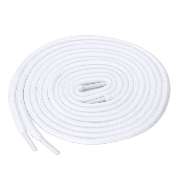 INSPIRE CHIC Unisex 1/5" Thick 2 Pairs Round Shoelace for Casual Sneakers White 120cm / 47.24"