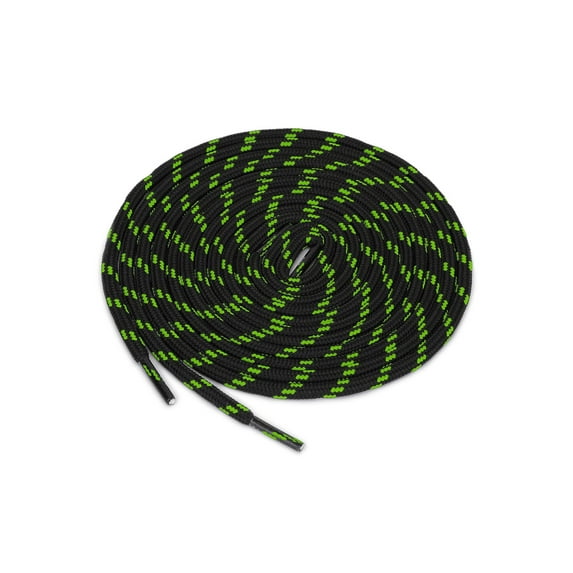 INSPIRE CHIC 3 Pairs Core Non-slip Round Shoelaces for Boots Hiking Walking Outdoor Shoes Black Green 120cm / 47.24"