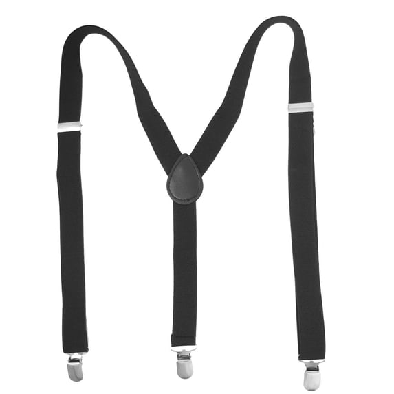 INSPIRE CHIC Adjustable Braces Elastic Y Back Suspender Black for Unisex Black