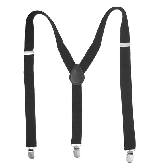 INSPIRE CHIC Adjustable Braces Elastic Y Back Suspender Black for Unisex Black