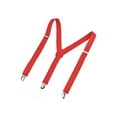 thumbnail image 1 of INSPIRE CHIC Unisex Adjustable Pants Elastic Y Back Suspender Braces Red, 1 of 1