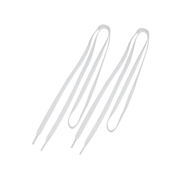 INSPIRE CHIC 1 Pair Athletic Flat Shoelaces Shoe Lace Sports Shoestrings Replacement for Sneakers White 112 x 0.8cm/44.1" x 0.3"(L*W)