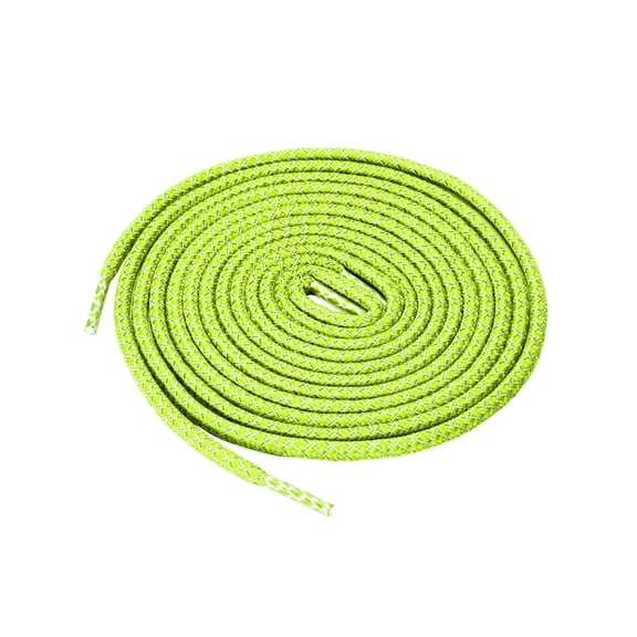 INSPIRE CHIC 2 Pairs Athletic Unisex Elastic Reflective Round Shoelaces for Sneakers Fluorescent Yellow 160 cm/63"