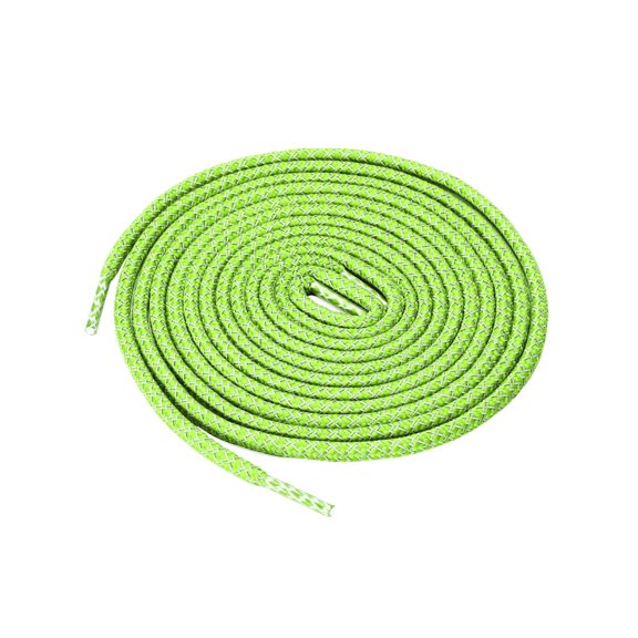 INSPIRE CHIC 2 Pairs Athletic Unisex Elastic Reflective Round Shoelaces for Sneakers Fluorescent Green 160 cm/63"