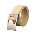 thumbnail image 1 of INSPIRE CHIC Unisex Canvas Web Belt with Metal Slide Buckle Width 1 1/2" Khaki - Flat Buckle, 1 of 5