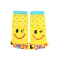 thumbnail image 1 of INSPIRE CHIC Unisex Dots Pattern Elastic Cuffs Ankle Length Toe Socks Yellow, 1 of 6