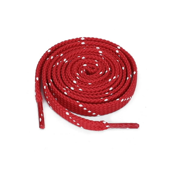 INSPIRE CHIC 3 Pairs Double Color Twill Athletic Flat Shoelaces Long Shoestrings for All Types of Casual Sneakers Red White 140 cm/55"