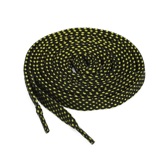 INSPIRE CHIC Unisex Double Layer Flat Hollow Shoelaces for Sneaker 100 cm/39.5" Yellow