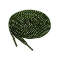 thumbnail image 1 of INSPIRE CHIC Unisex Double Layer Flat Hollow Shoelaces for Sneaker 140 cm/55" Black-Green, 1 of 4