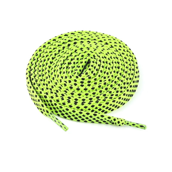 INSPIRE CHIC Unisex Double Layer Flat Hollow Shoelaces for Sneaker 140 cm/55" Green-Black