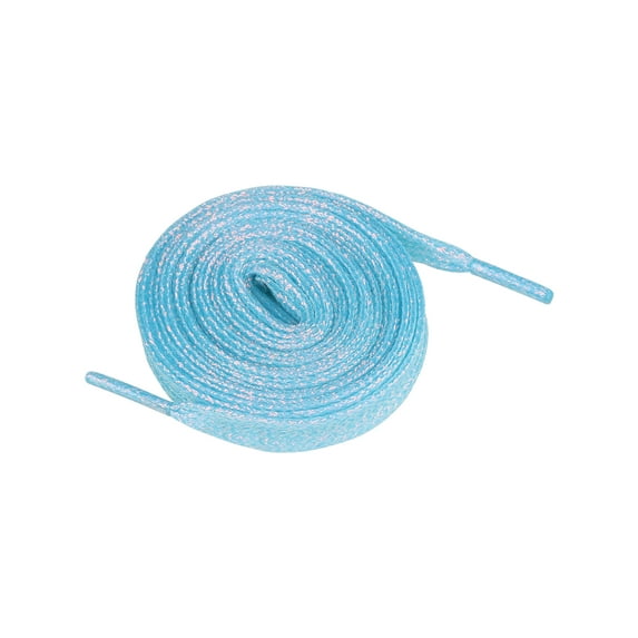 INSPIRE CHIC Unisex Shimmer Flat Shoelaces Sneakers Sparkling Shiny Shoes Strings 200cm/78.74" Blue