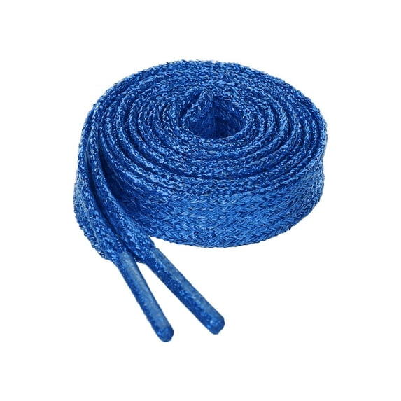 INSPIRE CHIC Unisex Glitter Shiny Metallic Sparkling Flat Sneakers Shoelace 140cm/55.12" Royal Blue