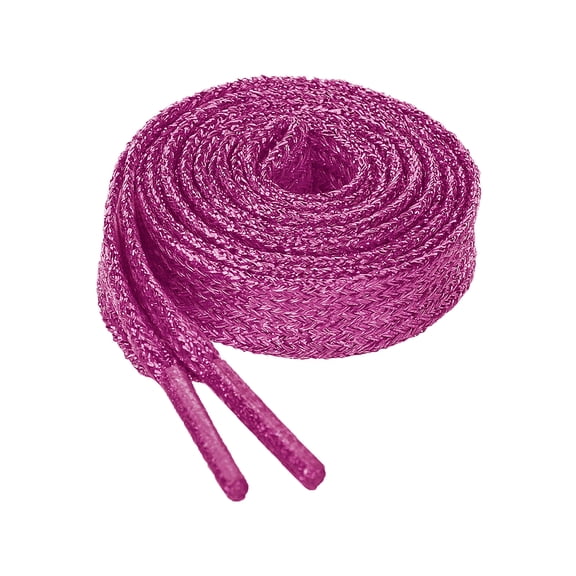 INSPIRE CHIC Unisex Glitter Shiny Metallic Sparkling Flat Sneakers Shoelace 150cm/59.06" Fuchsia