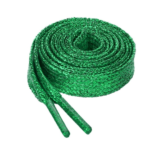 INSPIRE CHIC Unisex Glitter Shiny Metallic Sparkling Flat Sneakers Shoelace 160cm/62.99" Green