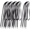 thumbnail image 1 of INSPIRE CHIC 5 Pairs 43.3 Inch Length Plastic Tips Flat Wide Shoelaces Laces Shoestring Black One Size, 1 of 4