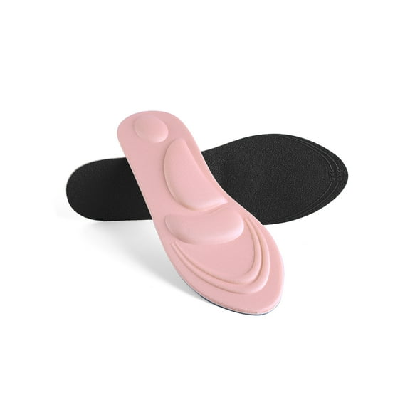 INSPIRE CHIC Unisex Massaging Memory Damping Foot Support Cut Insoles 1 pair-W6-8.5/M5-8 Pink