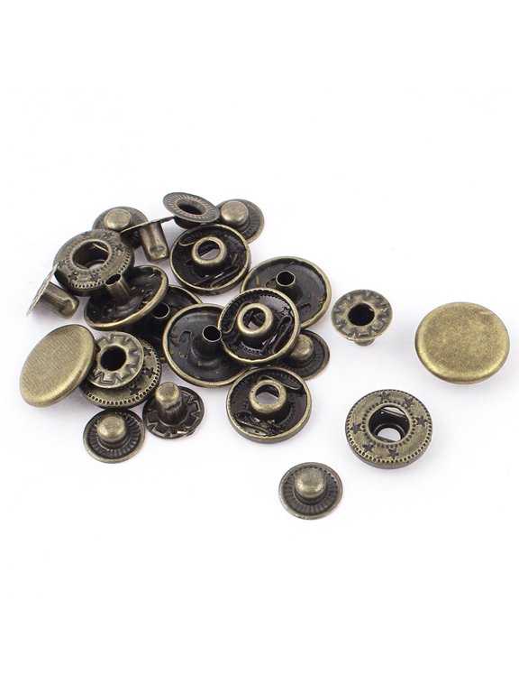 Metal Sewing Poppers Snap Fasteners Press Stud Button 15mm Dia 6 Sets