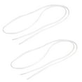 thumbnail image 1 of INSPIRE CHIC Unisex Plastic Tip Round Shoelaces Sneakers Strings Cords White 110 x 0.6cm/43" x 0.24"(L*W), 1 of 2