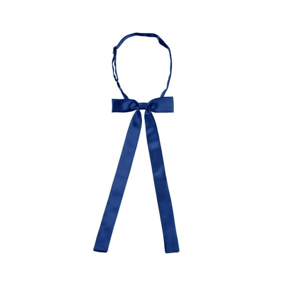 INSPIRE CHIC Unisex Pre-tied String Bow Tie String Tie Solid Color Bowknots Navy Blue One Size