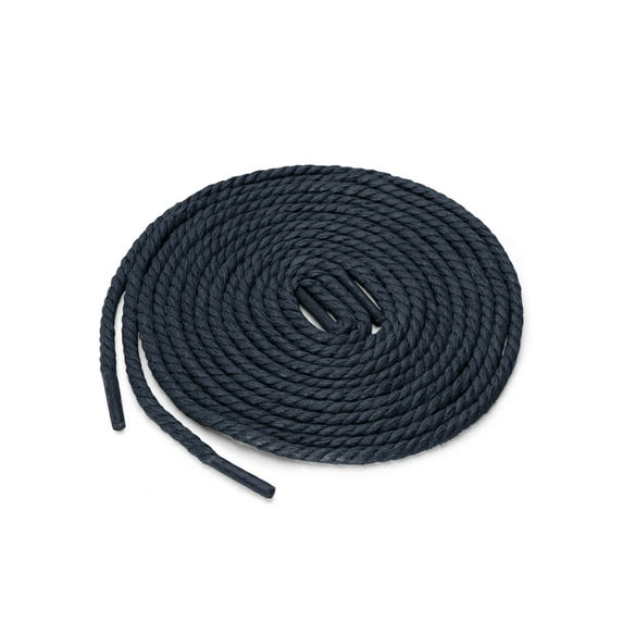 INSPIRE CHIC Unisex Round Rope Braided Waxed Shoelaces for Casual Dress Boots Shoes Blue 60 cm/24'