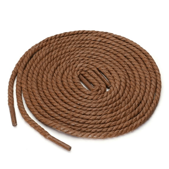 INSPIRE CHIC Unisex Round Rope Braided Waxed Shoelaces for Casual Dress Boots Shoes Red Brown 60 cm/24'