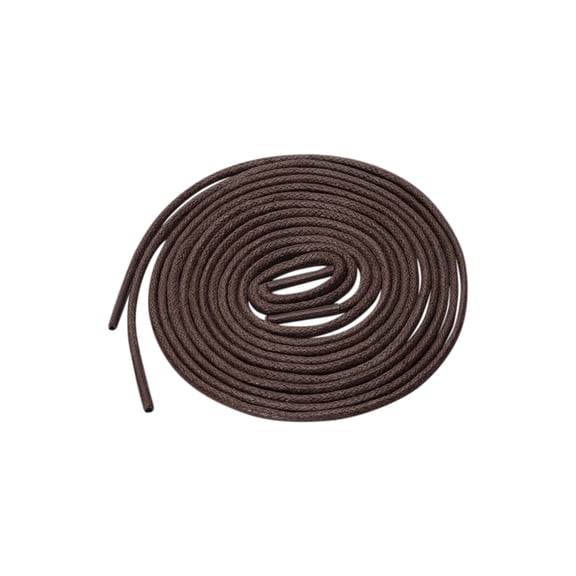 INSPIRE CHIC 2 Pairs Round Waxed Shoelaces Colored Oxford Shoestrings for Dress Shoes Boots Dark Brown 100cm / 39.37"
