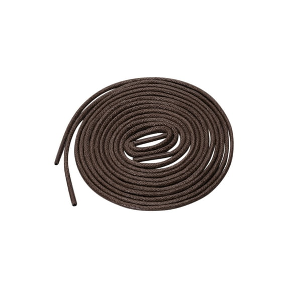 INSPIRE CHIC Unisex Waxed Solid Round Shoelaces 2 Pairs Oxford Shoestrings for Dress Shoes Boots Dark Brown 160cm / 62.99"