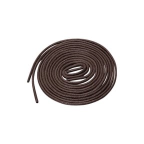 INSPIRE CHIC 2 Pairs Round Waxed Shoelaces Durable Cotton Boot Laces for Dress Shoes & Sneakers Dark Brown 90cm / 35.43"
