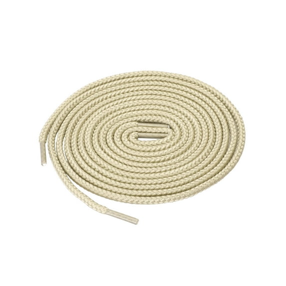 INSPIRE CHIC Unisex Thick Solid Color Round Shoelaces for Leather Boots Beige 120 cm/47.2"