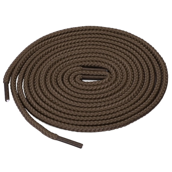 INSPIRE CHIC Unisex Thick Solid Color Round Shoelaces for Leather Boots Coffee Color 80 cm/31.5"