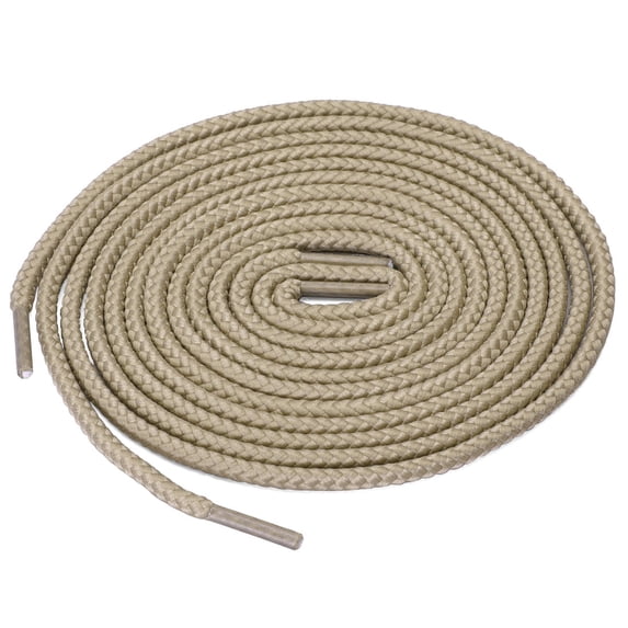 INSPIRE CHIC Unisex Thick Solid Color Round Shoelaces for Leather Boots Khaki 100 cm/39.5"
